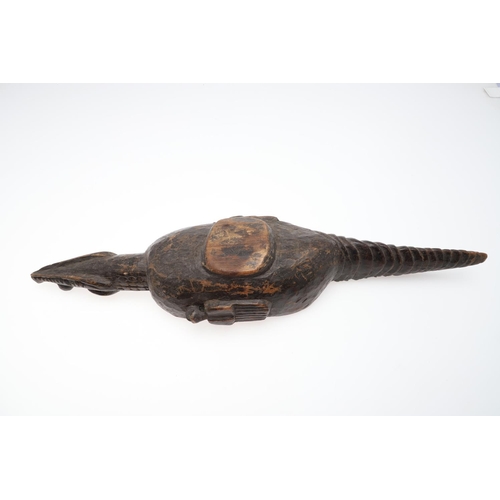 740 - TRIBAL - PAPUA NEW GUINEA SEPIK BOWL, CROCODILE. A carved wooden bowl with Crocodile shaped head and... 