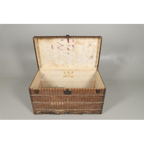 743 - LOUIS VUITTON - EARLY LARGE LUGGAGE TRUNK. A large early Louis Vuitton trunk circa 1872-1888, the ex... 