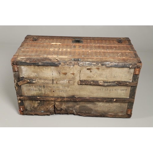 743 - LOUIS VUITTON - EARLY LARGE LUGGAGE TRUNK. A large early Louis Vuitton trunk circa 1872-1888, the ex... 