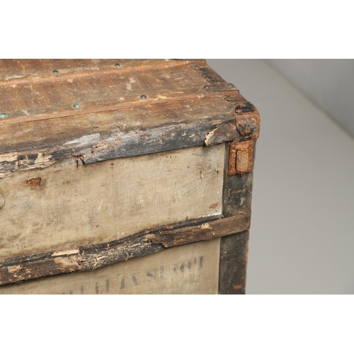 743 - LOUIS VUITTON - EARLY LARGE LUGGAGE TRUNK. A large early Louis Vuitton trunk circa 1872-1888, the ex... 