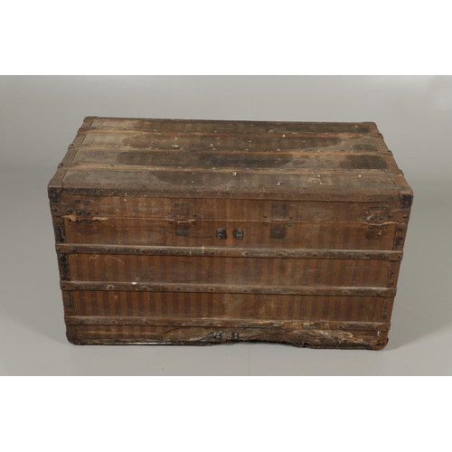 743 - LOUIS VUITTON - EARLY LARGE LUGGAGE TRUNK. A large early Louis Vuitton trunk circa 1872-1888, the ex... 