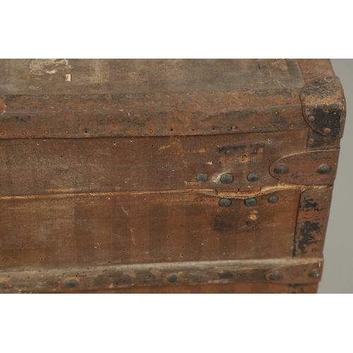 743 - LOUIS VUITTON - EARLY LARGE LUGGAGE TRUNK. A large early Louis Vuitton trunk circa 1872-1888, the ex... 