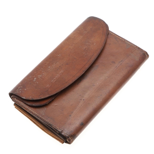 746 - SOMERSET & CRICKET INTEREST - PRESENTION LEATHER NOTEPAD TO ERNIE ROBSON, 1900. An unusual leather n... 