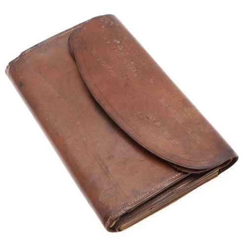 746 - SOMERSET & CRICKET INTEREST - PRESENTION LEATHER NOTEPAD TO ERNIE ROBSON, 1900. An unusual leather n... 