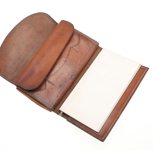 746 - SOMERSET & CRICKET INTEREST - PRESENTION LEATHER NOTEPAD TO ERNIE ROBSON, 1900. An unusual leather n... 