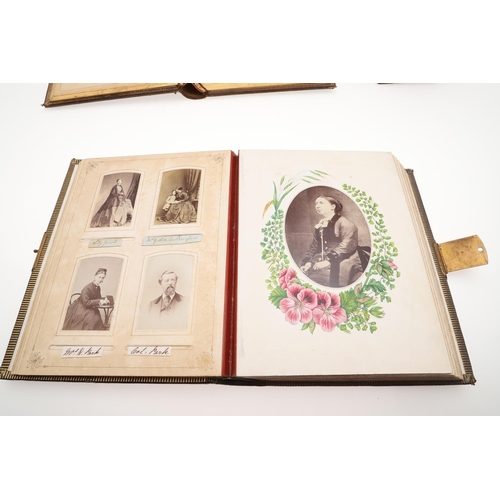 761 - CARTE DE VISITE - 19THC PHOTOGRAPH ALBUMS. 2 large albums and 3 smaller albums of Carte de Visite ph... 