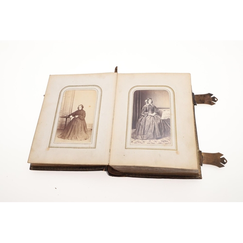 762 - CARTE DE VISITE - 19THC PHOTOGRAPH ALBUMS. Five various leather bound albums of Carte de Visite phot... 