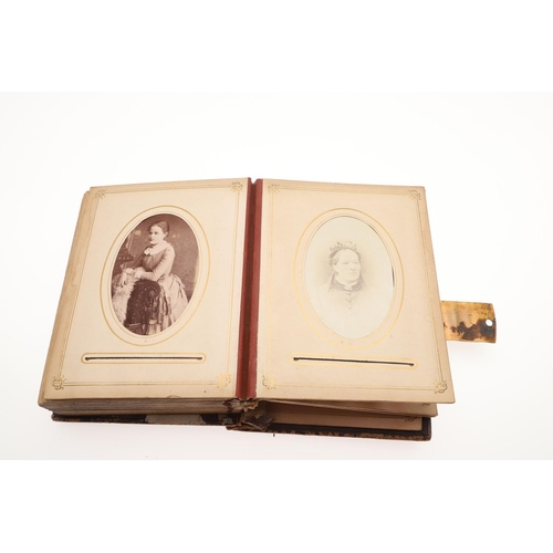 762 - CARTE DE VISITE - 19THC PHOTOGRAPH ALBUMS. Five various leather bound albums of Carte de Visite phot... 