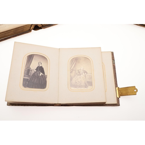 762 - CARTE DE VISITE - 19THC PHOTOGRAPH ALBUMS. Five various leather bound albums of Carte de Visite phot... 