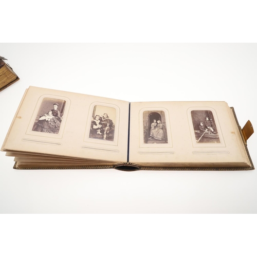 762 - CARTE DE VISITE - 19THC PHOTOGRAPH ALBUMS. Five various leather bound albums of Carte de Visite phot... 