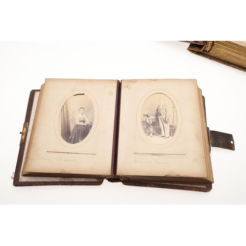 762 - CARTE DE VISITE - 19THC PHOTOGRAPH ALBUMS. Five various leather bound albums of Carte de Visite phot... 