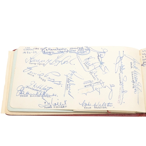 766 - 1950'S CRICKET & FOOTBALL AUTOGRAPH BOOK - INCLUDING MAN UTD & REAL MADRID. A fascinating album comp... 