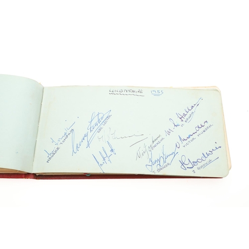 766 - 1950'S CRICKET & FOOTBALL AUTOGRAPH BOOK - INCLUDING MAN UTD & REAL MADRID. A fascinating album comp... 