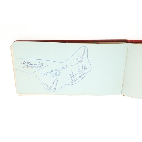 766 - 1950'S CRICKET & FOOTBALL AUTOGRAPH BOOK - INCLUDING MAN UTD & REAL MADRID. A fascinating album comp... 