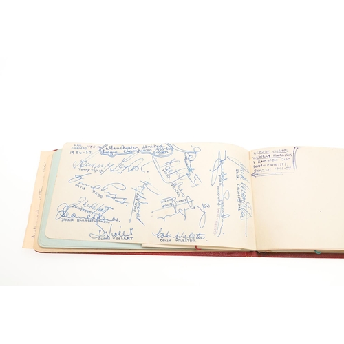 766 - 1950'S CRICKET & FOOTBALL AUTOGRAPH BOOK - INCLUDING MAN UTD & REAL MADRID. A fascinating album comp... 