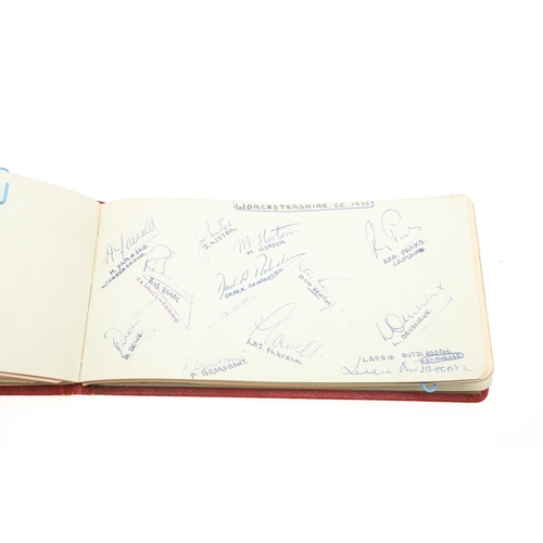 766 - 1950'S CRICKET & FOOTBALL AUTOGRAPH BOOK - INCLUDING MAN UTD & REAL MADRID. A fascinating album comp... 