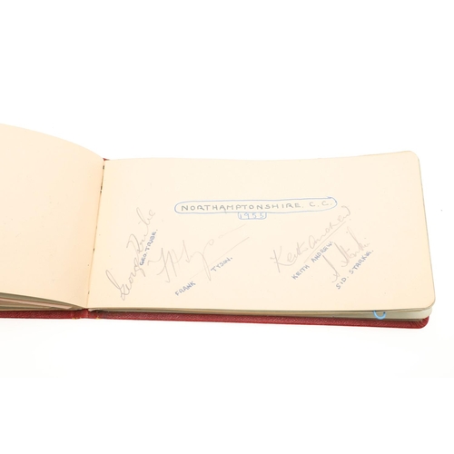 766 - 1950'S CRICKET & FOOTBALL AUTOGRAPH BOOK - INCLUDING MAN UTD & REAL MADRID. A fascinating album comp... 