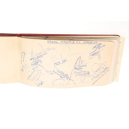 766 - 1950'S CRICKET & FOOTBALL AUTOGRAPH BOOK - INCLUDING MAN UTD & REAL MADRID. A fascinating album comp... 