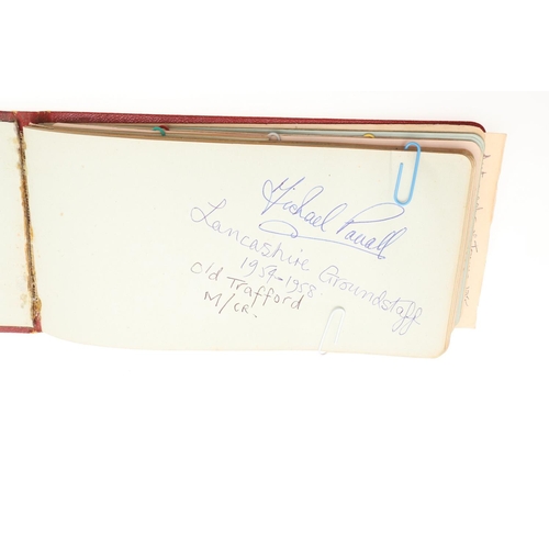 766 - 1950'S CRICKET & FOOTBALL AUTOGRAPH BOOK - INCLUDING MAN UTD & REAL MADRID. A fascinating album comp... 