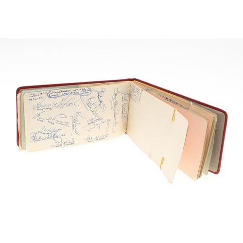 766 - 1950'S CRICKET & FOOTBALL AUTOGRAPH BOOK - INCLUDING MAN UTD & REAL MADRID. A fascinating album comp... 