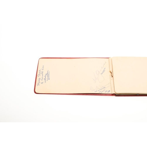 766 - 1950'S CRICKET & FOOTBALL AUTOGRAPH BOOK - INCLUDING MAN UTD & REAL MADRID. A fascinating album comp... 