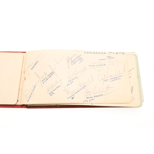 766 - 1950'S CRICKET & FOOTBALL AUTOGRAPH BOOK - INCLUDING MAN UTD & REAL MADRID. A fascinating album comp... 