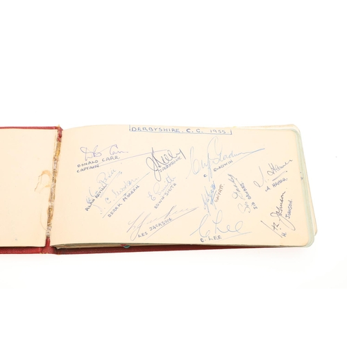 766 - 1950'S CRICKET & FOOTBALL AUTOGRAPH BOOK - INCLUDING MAN UTD & REAL MADRID. A fascinating album comp... 