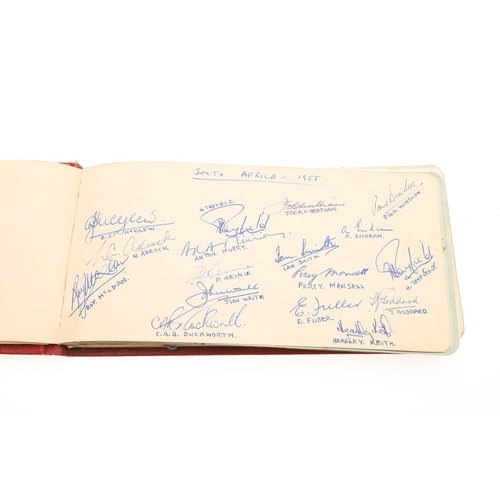 766 - 1950'S CRICKET & FOOTBALL AUTOGRAPH BOOK - INCLUDING MAN UTD & REAL MADRID. A fascinating album comp... 