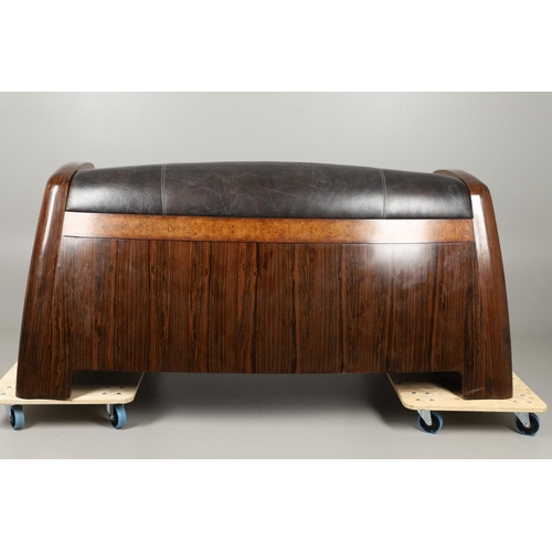 768 - THEODORE ALEXANDER - LARGE MODERNIST 'CLASSIC CAR' DESK & DESK CHAIR, BRIGHTS OF NETTLEBED. A large ... 