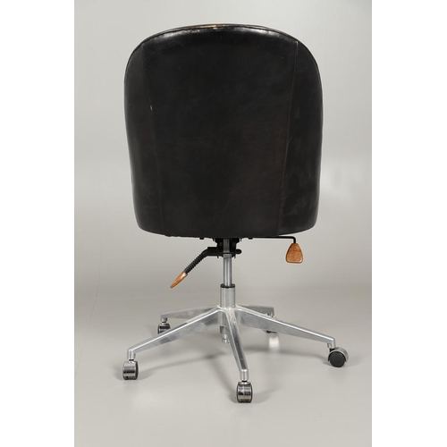 768 - THEODORE ALEXANDER - LARGE MODERNIST 'CLASSIC CAR' DESK & DESK CHAIR, BRIGHTS OF NETTLEBED. A large ... 