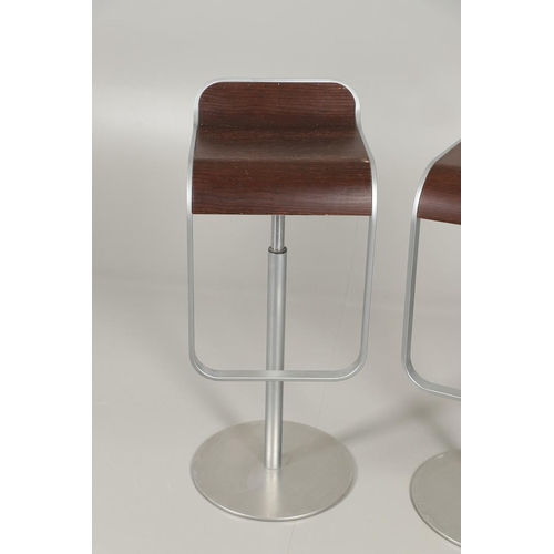 771 - LA PALMA - ITALIAN DESIGNER LEM BREAKFAST BAR STOOLS. A pair of LEM La Palma designer bar stools, wi... 