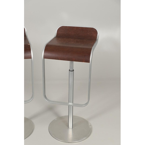 771 - LA PALMA - ITALIAN DESIGNER LEM BREAKFAST BAR STOOLS. A pair of LEM La Palma designer bar stools, wi... 