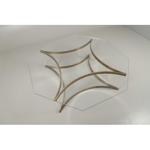 776 - AFTER ALESSANDRO ALBRIZZI (1934-1994) - LARGE GLASS TOP OCTAGONAL TABLE. An unusually large centre t... 