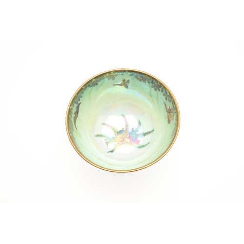 783 - WEDGWOOD FAIRYLAND LUSTRE BOWL AND A BUTTERFLY LUSTRE TYG. A small Fairyland Lustre pedestal bowl de... 