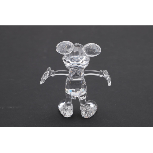 786 - SWAROVSKI BOXED GLASS FIGURES - DISNEY INCLUDING MICKEY MOUSE. Three boxed glass figures including M... 