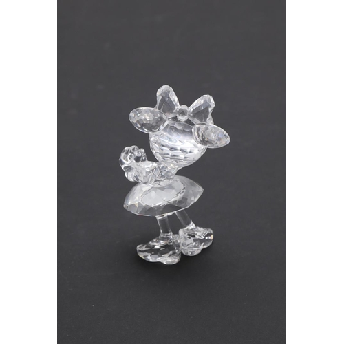 786 - SWAROVSKI BOXED GLASS FIGURES - DISNEY INCLUDING MICKEY MOUSE. Three boxed glass figures including M... 