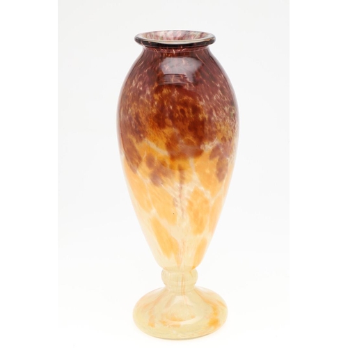 814 - FRENCH SCHNEIDER FOR LE VERRE FRANCAIS GLASS VASE. Circa 1925, a large glass vase of slender ovoid s... 