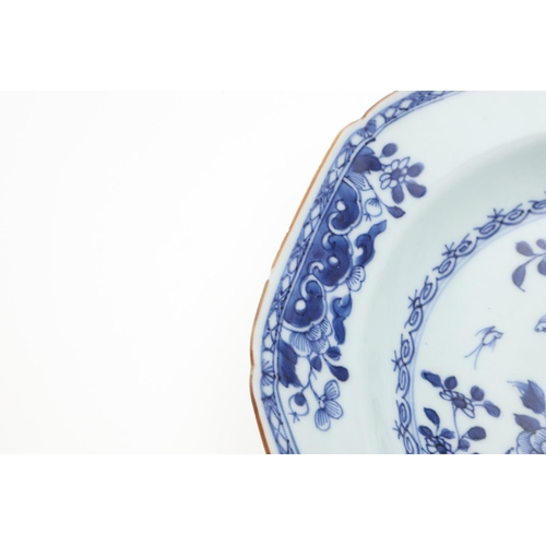 874 - QTY OF CHINESE BLUE & WHITE PLATES & DISHES, & LARGE PLATTER. Qianlong period, including a large pla... 