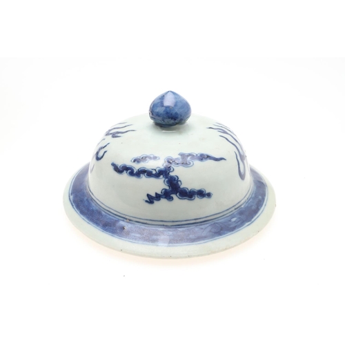 878A - CHINESE KANGXI REVIVAL BLUE & WHITE BALUSTER JAR AND COVER. Late 19th century, a baluster shaped jar... 