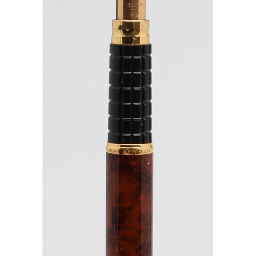 1535 - WATERMAN: CARENE AND IDEAL FOUNTAIN PENS. the Carene in a marine amber colourway with 18k nib, the I... 