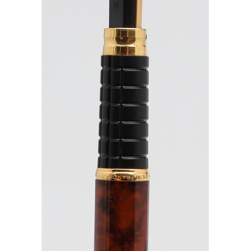 1535 - WATERMAN: CARENE AND IDEAL FOUNTAIN PENS. the Carene in a marine amber colourway with 18k nib, the I... 