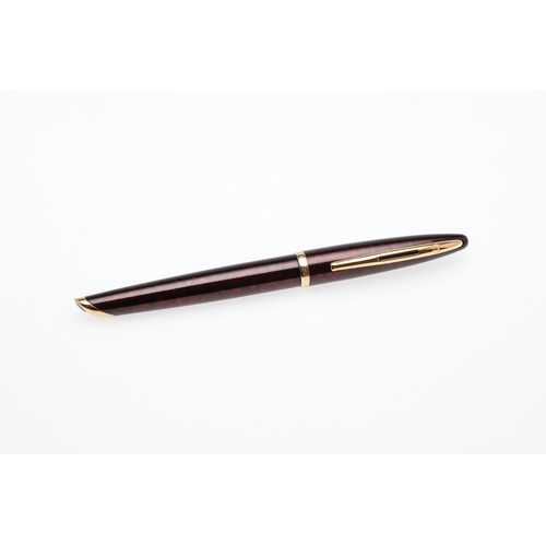 1535 - WATERMAN: CARENE AND IDEAL FOUNTAIN PENS. the Carene in a marine amber colourway with 18k nib, the I... 