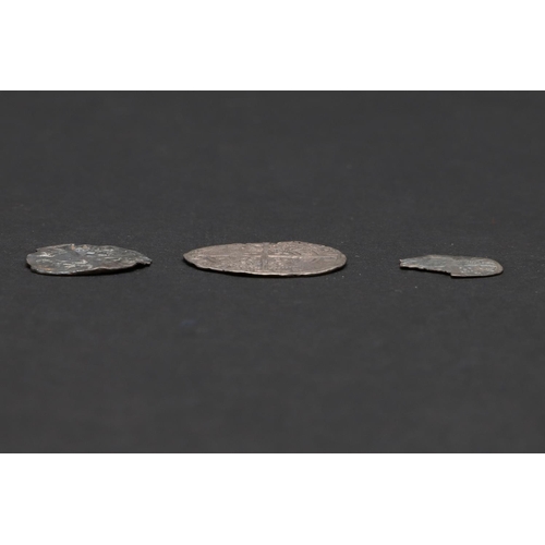 1031 - AN EDWARD III HALFGROAT AND TWO OTHERS. An Edward III halfgroat, mintmark possibly cross pattee, Lon... 