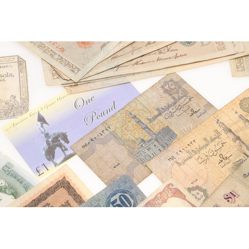 1201 - A MIXED COLLECTION OF WORLD BANKNOTES TO INCLUDE FRENCH SOL AND OTHERS. A collection of Reichsbankno... 