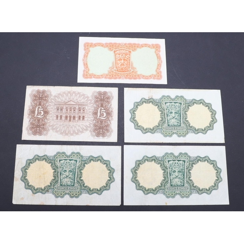 A COLLECTION OF FIVE IRISH BANKNOTES. Three Central Bank Of Ireland ...