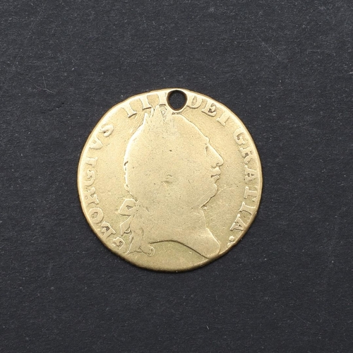 1211 - A GEORGE III GUINEA, PROBABLY 1788. A George III Guinea, laureate hear r. reverse with 's pade' shap... 