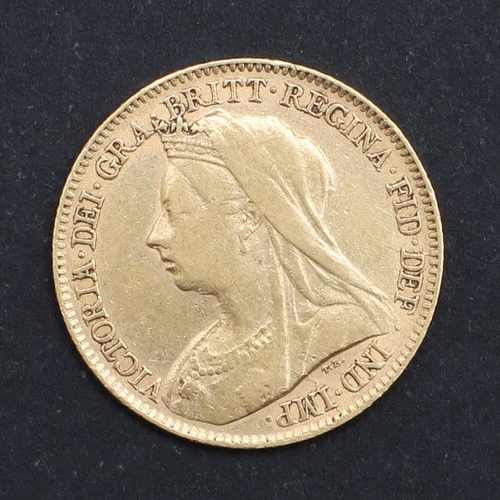 1234 - A QUEEN VICTORIA HALF SOVEREIGN, 1897. A Queen Victoria Sovereign, Old veiled bust l. reverse George... 