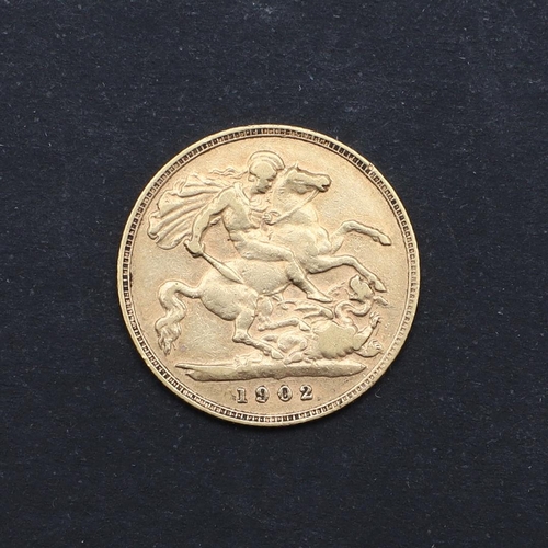 1238 - AN EDWARD VII HALF SOVEREIGN, 1902. An Edward VII Half Sovereign, bare head r. St George and the Dra... 