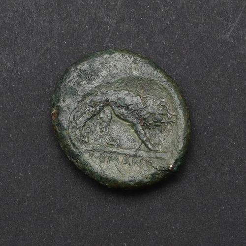 643 - ROMAN REPUBLIC, DOUBLE LITRA. c.273-225 B.C. AND TWO OTHERS. A Double LItra, diademed head of Apollo... 