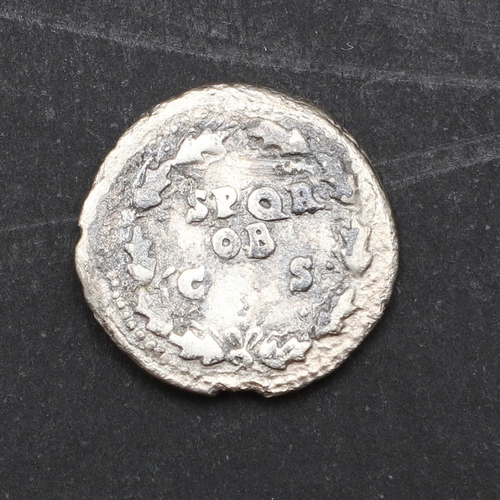 659 - ROMAN IMPERIAL COINAGE: GALBA. c.68-69. A.D. A silver denarius, obverse with bare bust r. Reverse S.... 